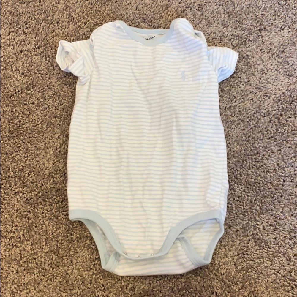 Ralph Lauren 12m blue striped onesie